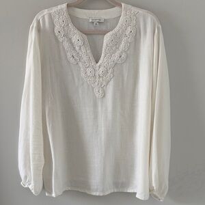 Calligraphie| Tunic Blouse | white | XL